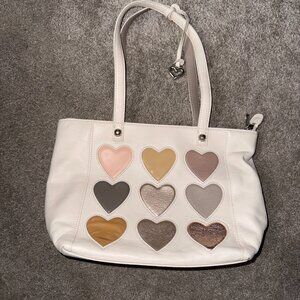 BRIGHTON LEATHER HEARTS SHOULDER HANDBAG- BRAND NEW
